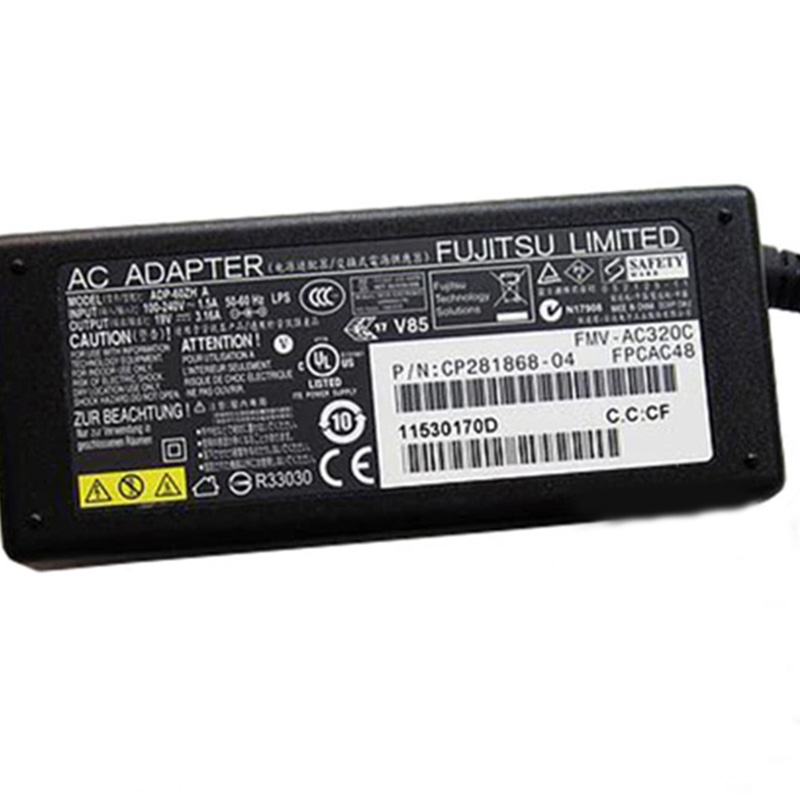 Original Fujitsu 60W AC Power Adapter 19V 3.16A 60W Laptop Charger, 5.5*2.5mm